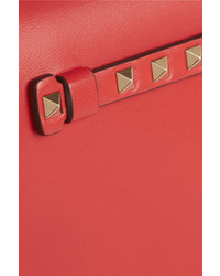 rote beschlagene Leder Clutch von Valentino