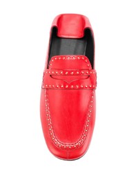 rote beschlagene Leder Slipper von Isabel Marant