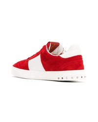 rote beschlagene niedrige Sneakers von Valentino