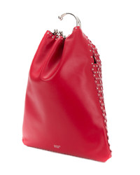rote beschlagene Shopper Tasche aus Leder von RED Valentino