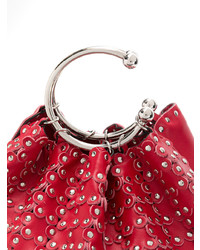 rote beschlagene Shopper Tasche aus Leder von RED Valentino