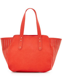 rote beschlagene Shopper Tasche