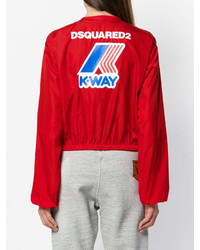 rote bestickte Bomberjacke von Dsquared2