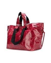 rote bestickte Shopper Tasche aus Leder von Isabel Marant