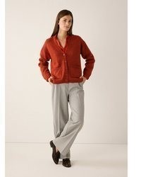 rote Bluse mit Knöpfen von More & More
