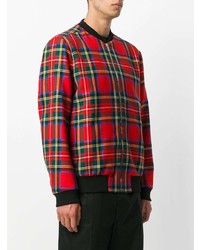 rote Bomberjacke mit Schottenmuster von Christopher Kane