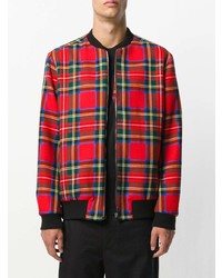 rote Bomberjacke mit Schottenmuster von Christopher Kane