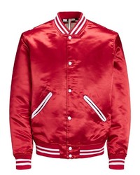 rote Bomberjacke von Jack & Jones