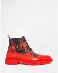 rote Brogue Stiefel von Vivienne Westwood