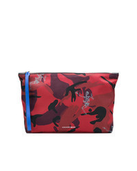 rote Camouflage Clutch Handtasche