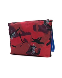 rote Camouflage Clutch Handtasche von Alexander McQueen