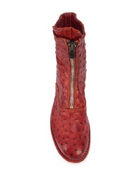 rote Chelsea Boots aus Leder von Guidi