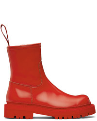 rote Chelsea Boots aus Leder von CamperLab