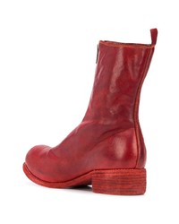 rote Chelsea Boots aus Leder von Guidi