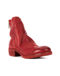 rote Chelsea Boots aus Leder von Guidi