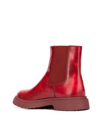 rote Chelsea Boots aus Leder von CamperLab