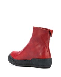 rote Chelsea Boots aus Leder von Guidi