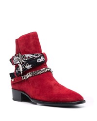 rote Chelsea Boots aus Wildleder von Amiri