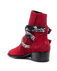 rote Chelsea Boots aus Wildleder von Amiri