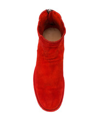 rote Chelsea Boots aus Wildleder von Officine Creative