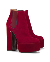 rote Chelsea Boots aus Wildleder von Laurence Dacade