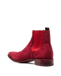 rote Chelsea Boots aus Wildleder von Premiata