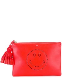 rote Clutch mit geometrischem Muster