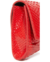 rote Clutch mit Schlangenmuster von Narciso Rodriguez