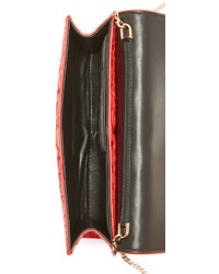 rote Clutch mit Schlangenmuster von Narciso Rodriguez