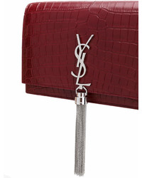 rote Clutch von Saint Laurent