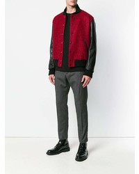 rote Collegejacke von Saint Laurent