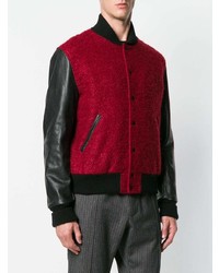 rote Collegejacke von Saint Laurent