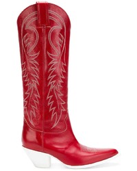 rote Cowboystiefel aus Leder von R13