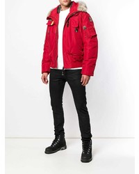 rote Daunenjacke von Parajumpers