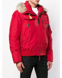 rote Daunenjacke von Parajumpers