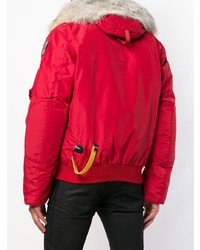 rote Daunenjacke von Parajumpers