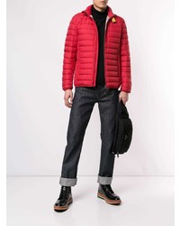 rote Daunenjacke von Parajumpers