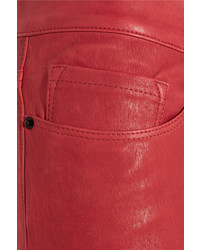 rote enge Hose aus Leder von Frame