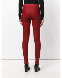 rote enge Hose aus Leder von Isabel Benenato