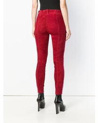 rote enge Hose aus Leder von Unravel Project