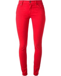 rote enge Jeans von Burberry