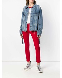 rote enge Jeans von Love Moschino