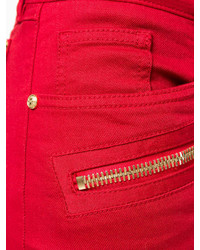 rote enge Jeans von Balmain