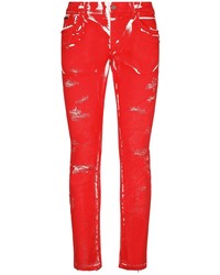 rote enge Jeans von Dolce & Gabbana