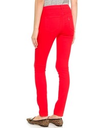 rote enge Jeans von Kitsune