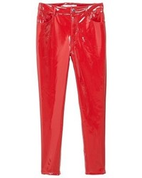rote enge Jeans von Mango