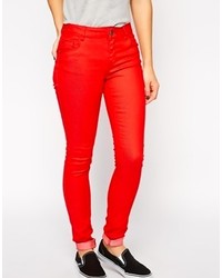 rote enge Jeans von Only