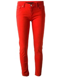 rote enge Jeans von Victoria Beckham