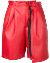 rote Shorts mit Falten von Comme des Garcons