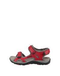 rote flache Sandalen aus Leder von Allrounder by Mephisto